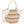 CHIC STRAW HANDLE SATCHEL BAG COLOR CREAM