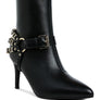 Nicene Harness Detail Stiletto Boots