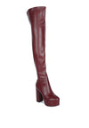 BUBBLE HIGH BLOCK HEELED OVER THE KNEE BOOTS