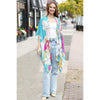 DIONA J FLORAL PRINT KIMONO ONE SIZE MULTICOLOR