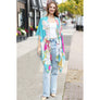 DIONA J FLORAL PRINT KIMONO ONE SIZE MULTICOLOR