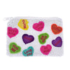 Conversation Hearts Seed Bead Beaded Zippers Valentine's Day Coin Bag Multicolor