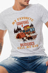 My Favorite Camping Buddies Call Me Dad Graphic Tee Round Neck Perfect Gift For Father's Day