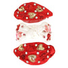 Valentines Day Heart Pattern Beaded Embroidery Sequin Embellish Knoted Headband