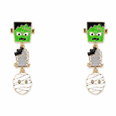 Halloween Prankenstein Trio Dangle Earring