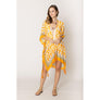 DIONA J TILE PRINT KIMONO ONE SIZE COLOR ORANGE