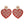 2-Tier Criss Cross Crystal Rhinestone Seed Bead Handmade Beaded Red Earrings