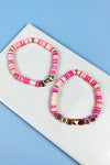 DOG MOM REUBBER BEADS BRACELET SET