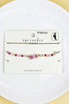 8" -8.5" SMILE SHAPED GLASS BEAD ANKLET SET