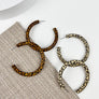 LEOPARD WOOD HOOP EARRINGS