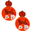 Seed Bead Halloween Boo Boo Dangle Earring
