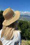 MULTI COLOR BRAIDED BAND PANAMA HAT