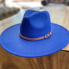 Structured wide brim panama hat With leather belt