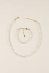 Small-sized natural pearl bracelet, necklace set