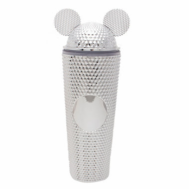 Diona J Cute Ear Tumbler With Straw And Lid Silver