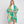 DIONA J HAND DRAWN WATERCOLOR TROPICAL LEAVES KIMONO ONE SIZE COLOR GREEN