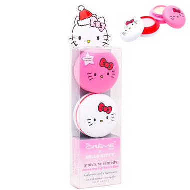 THE CREME SHOP X HELLO KITTY MOISTURE REMEDY MACARON LIP BALM DUO SET