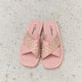 Forever Link Studded Cross Strap Sandals in Blush