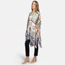 DIONA J FLORAL GEO MIXED PRINT KIMONO ONE SIZE COLOR GREEN