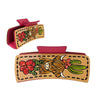 WESTERN FAUX TOOLED CACTUS FAUX LEATHER HAIR CLAW