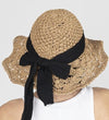 FASHION BACK RIBBON STRAW SUN HAT