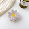 Daisy Tulip Hair Claw Luxury Style  White