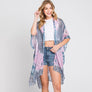 DIONA J TIE DYE PRINT KIMONO CARDIGAN ONE SIZE COLOR PINK