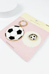 SPORTS BALL ENAMEL KEYCHAIN WITH PIN SET