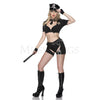 Sexy Police Sergeant 11 PC Plunge Neck Buckle Crop Top Costume Set Size S/M