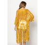 DIONA J FLORAL LACE KIMONO ONE SIZE COLOR MUSTARD