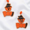 Halloween Boo Seed Bead Dangle Earring