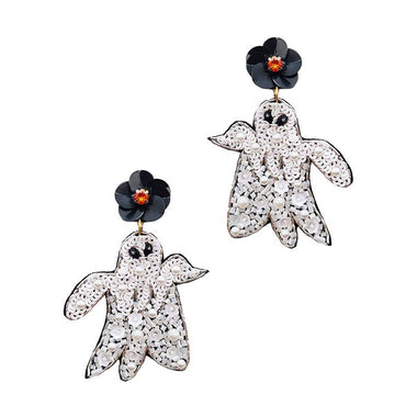 Halloween Beaded Ghost Earring