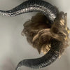 Beast costume cosplay mask with sculpted ears and fangs detail