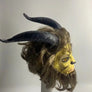 Latex beast mask hair and horns side detail