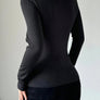Mesh Detail Round Neck Long Sleeve Top