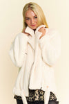 Davi & Dani Faux Fur Zip Up Jacket