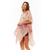 DIONA J MULTI PRINTED KIMONO ONE SIZE COLOR PINK