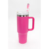 Diona J Insulated Stainless Steel Water Bottle with Handle and Straw Lid Fuchsia