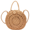 DIONA J ROUNDED STRAW HANDLE CROSSBODY BAG COLOR KHAKI