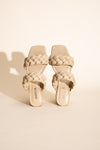 BUGGY-S BRAIDED STRAP MULE HEELS