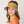 DIONA J STRAW SUN VISOR WITH LACE ONE SIZE COLOR CAMEL BROWN