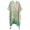 DIONA J SWIRL BORDER PRINT KIMONO ONE SIZE COLOR GREEN