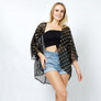 DIONA J DOT FOIL PRINT SHEER KIMONO ONE SIZE COLOR BLACK