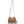 DIONA J WOMEN'S LEATHER STYLISH CHIC FRINGE CURVE CROSSBODY BAG COLOR TAUPE