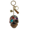 Seed Bead Skull Keychain with Tassel