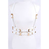 DIONA J PLUS SIZE PATENT LEATHER HARNESS BELT COLOR WHITE