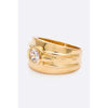 Diona J Unisex 18KT Gold Plated Ring Size  8