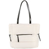 DIONA J SMOOTH CUSHION TEXTURE ZIPPER CROSSBODY SHOULDER BAG WHITE