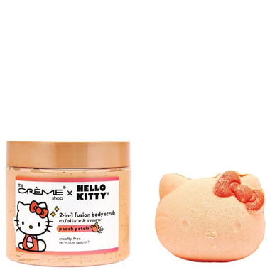 DIONA J THE CREME SHOP HELLO KITTY SILKY SKIN SPA PEACH PETALS SET