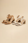 TREATY-S BUCKLE SANDAL HEELS